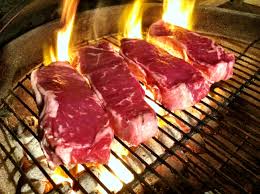 New York Strips On Grill